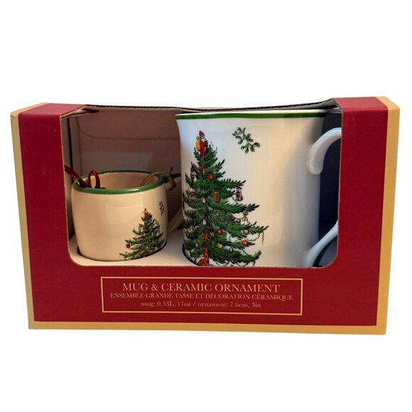 Spode Christmas Tree Gift Set Mug Ornament - Picture 1 of 11